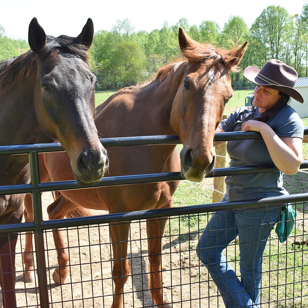Kerry, founder of Jet Crossing equine sanctuary in Cecil County, MD